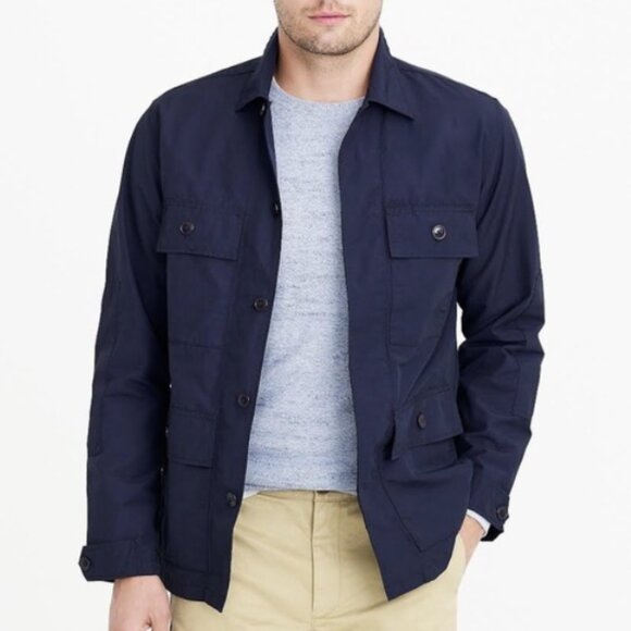 J. Crew Other - J Crew Utility Jacket Mens XL Navy Blue Lightweight Performance Chore Barn